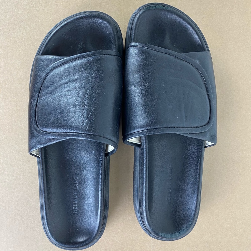 Helmut Lang Slide Sandals In Black In Size 39 - image 3